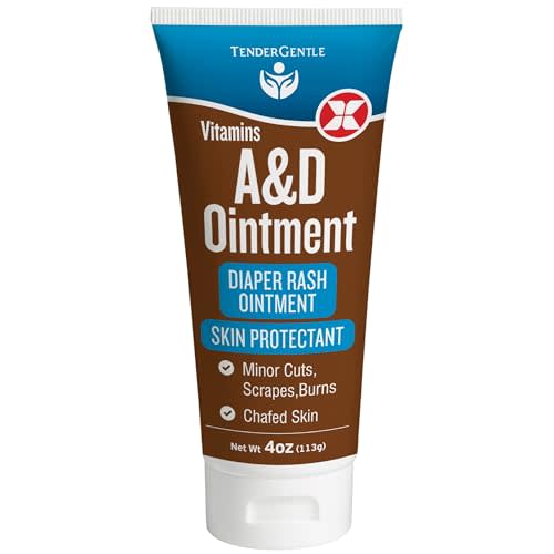 Vitamin A&D Ointment for Baby Diaper Rashes - 4 oz of A and D Ointment for Adults, Seniors, and Babies