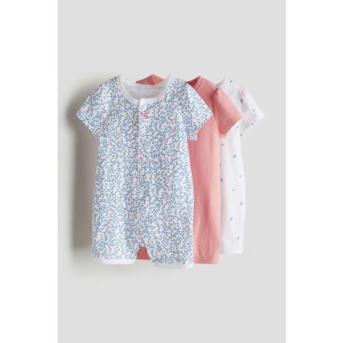 3-pack Cotton Pajama Jumpsuits