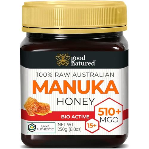 Good Natured Manuka Honey (MGO 510+) - High Grade Raw Manuka Honey Medical Grade, Non-GMO, Lab-Tested & AMHA Certified, BPA-free, 8.8 oz