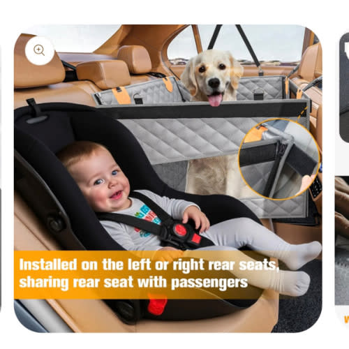 The VistaBed™ - Dog Car Seat with 3 Mesh Windows & Hard Bottom PT4011