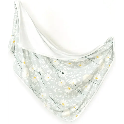 GRSSDER Baby Blankets Super Soft Jersey Knit Swaddle Blanket for Baby Girls and Boys, Double Layer Receiving Blankets 34 x 44 Inches Extra Large for Baby Show Gift, Daisy Flowers Pattern