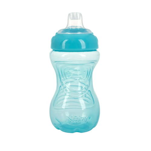 Nuby No-Spill Easy Grip Aqua Blue Soft Spout Sippy Cup, 10 fl oz