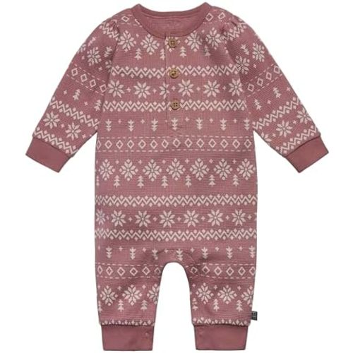 Modern Moments by Gerber Baby Henley Waffle-Knit Romper