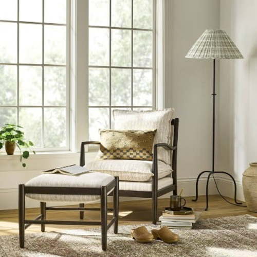 Metal Floor Lamp Green Pleated Plaid Shade Listed 62.5"
