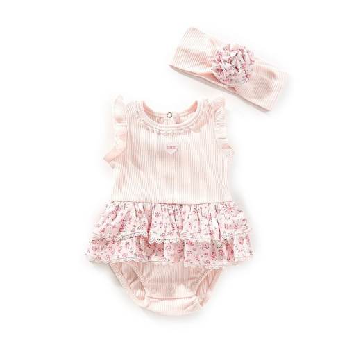 Juicy Couture Baby Girls Newborn-6 Months Sleeveless Skirted Bodysuit