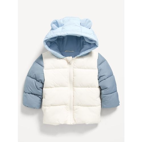Water-Resistant Hooded Critter Puffer Jacket for Baby
