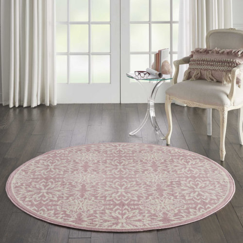 Yurig Floral Ivory/Pink Area Rug