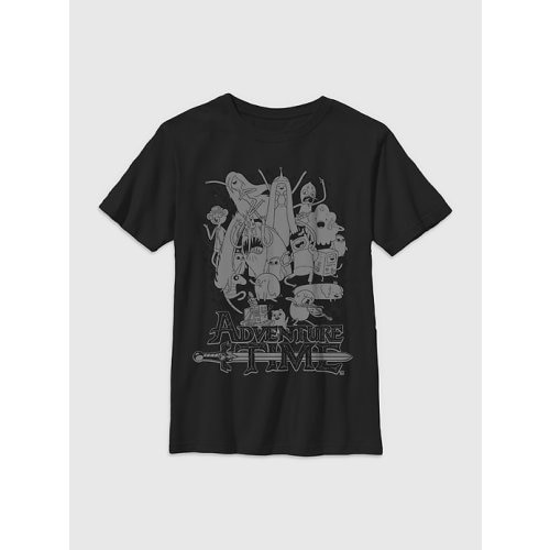 Adventure Time Group Splat Graphic T-Shirt for Kids | Size: S