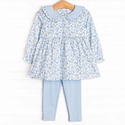 24 M Blue Berry Blooms Legging Set, Blue – Stitchy Fish