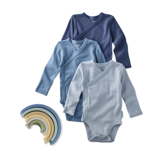 STERLING 3-Pack Side Snap Bodysuit, Terra - butterblu | Maisonette