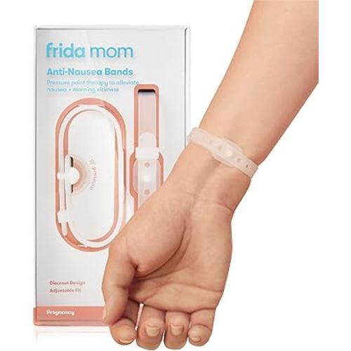 Frida Mom Nausea Bands for Morning Sickness Relief, 24/7 Support Through Pressure Point Therapy, Includes 2 Bands and Storage Case
