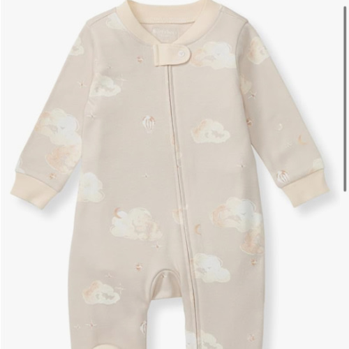 Burt's Bees Baby Sleep and Play Pjs, 100% Organic Cotton One-piece Zip Front Romper Jumpsuit Pajamas