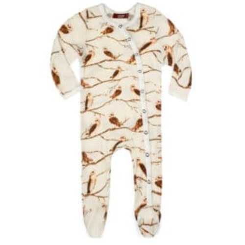 Honey Bear Bamboo Snap Footed Romper | MILKBARN | Bamboo Babywear