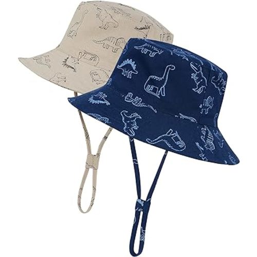 Durio Baby Bucket Sun Hat Toddler Hats Summer Beach Hat UPF 50+ Sun Protection Bucket Hats for Kids Baby Boy Girl Gifts 2Pack