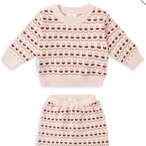 Girls' Heart Sweater & Pants Set - Baby