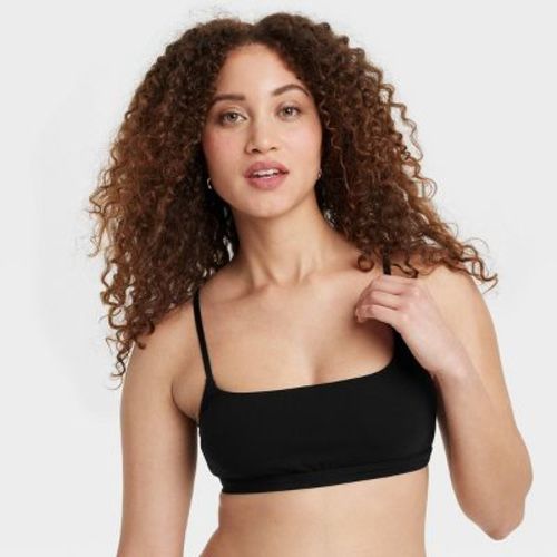 Women's Luxe Stretch Unlined Scoop Bralette - Auden™ Coral L: Mesh Liner, Adjustable Strap, Light Support
