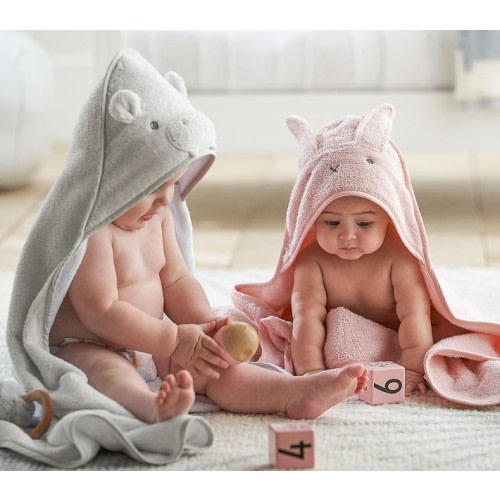 Super Soft Animal Baby Hooded Towel & Washcloth Set