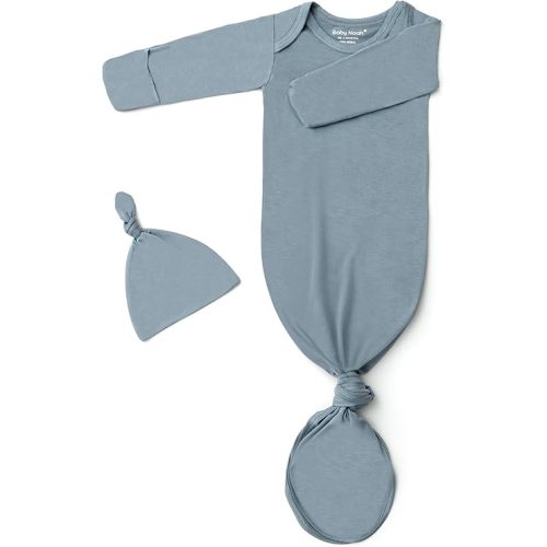 Baby Noah Newborn Knotted Gown for Boy Girls, Newborn Coming Home From Hospital Outfit, Baby Tie Gown Nightgown