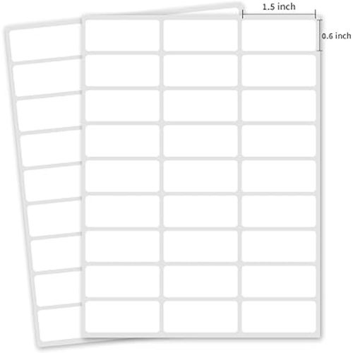 0.6×1.5 Inch Removable Blank Freezer Labels,Water/Oil/Tear Resistant/Ink Won't Smudge No Residue (405 pcs,1 Bag)