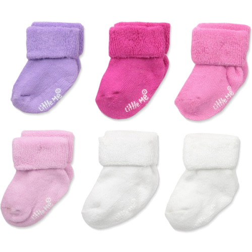 Little Me Baby Girls' 6 Pack Variety Socks