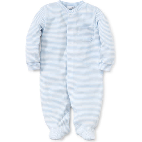 Kissy Kissy Blue Stripe Footie, 3-6 months