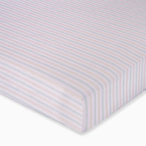 Crane Baby Cotton Sateen Crib Fitted Sheet - Skye Stripe
