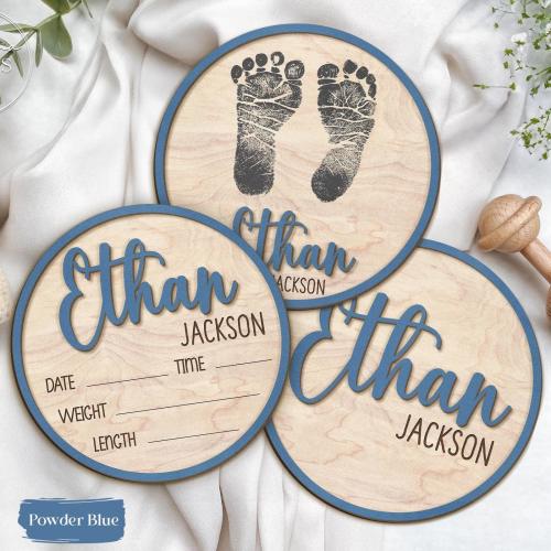 Baby Announcement Sign, Baby Boy Girl Birth Stats Sign, Birth Announcement Gift, Custom Newborn Stats, Baby Name Sign, Hospital Name Sign