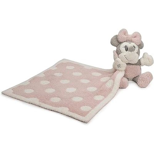 Barefoot Dreams CozyChic Vintage Minnie Mouse Buddie Blanket Dusty Rose Multi One Size