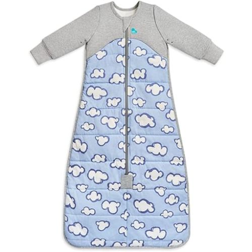 Love to Dream Warm Baby Sleep Bag (6-18 Mo), Super Soft Temp Regulating Sleeping Sack, 2.5TOG Warm Wearable Blanket, Blue