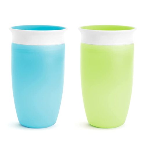 Munchkin Miracle 360 Color Changing Sippy Cup, 9 Ounce, Blue/Yellow, 2 Pack  