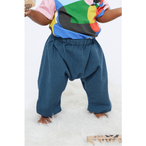 Lilla Barn Clothing | Baby & Kid Play Pants | Blue Stripes