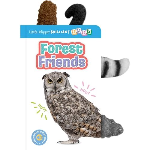 Little Hippo Books Forest Friends I Animal Sound Children's Books | Touch and Feel Books for Toddlers | Kid's Books with Sound Buttons | Educational Children's Books and Sensory Books