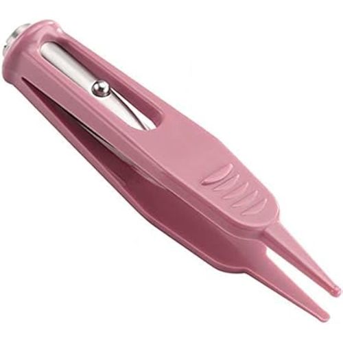 Infant Nose Cleaning Tweezer with LED Light Round-Head Safe and Effective Clip Care Ear Nose Navel Clean Tool Nipper Plier Pincet Forceps for Relieves Stuffy Nose