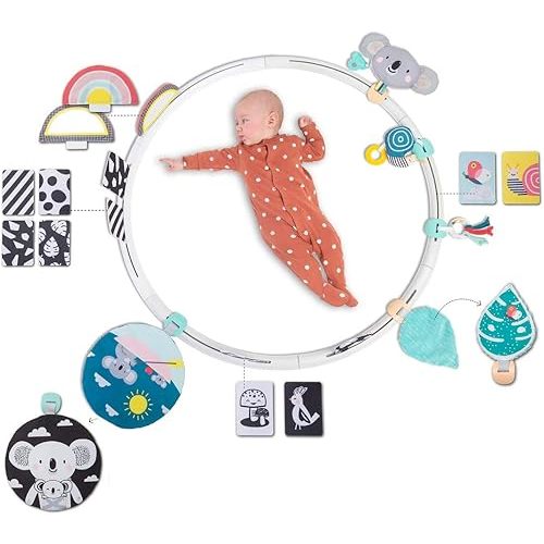 Taf Toys All Around Me Activity Hoop | Developmental Hoop, Prefect for Newborns and up, with 24 Developmental Activities. Designed to Promote Baby’s Senses, Motor Skills and Cognitive Development