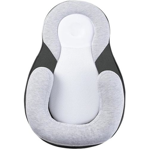 Tummy Time Pillow Support, Dream Nest Bed, New Adjustable Breathable & Portable Snuggle (Grey)