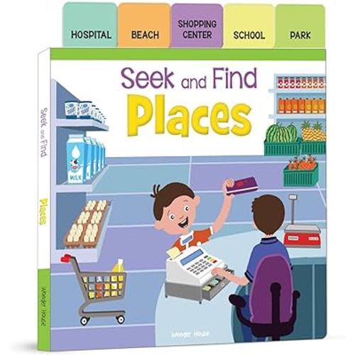 Seek And Find - Places: Early Learning Board Books With Tabs