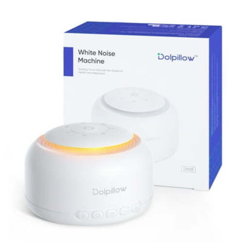 Dolpillow White Noise Machine, 30 Soothing Sounds, Warm Night Lights, Portable Sound Machine for Baby Adult Travel Office, 30 Level Volume, 3 Timer and Memory Function
