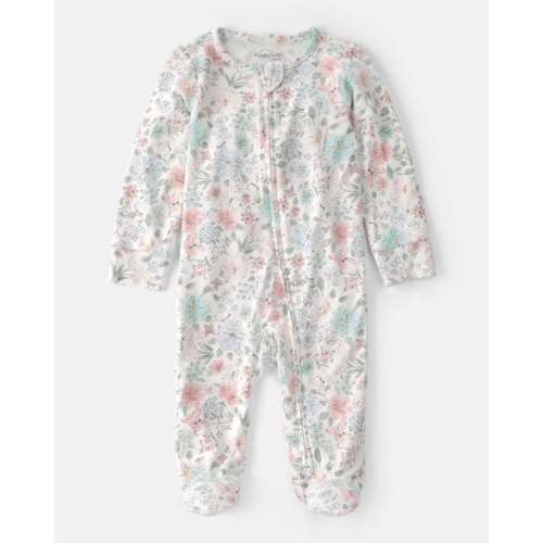 Baby Girl Butterfly Garden 2-Way Zip PurelySoft Footie Sleep & Play Pajama | Carter's