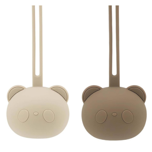Airfish Silicone Dummy Box, Pack of 2, BPA-Free Baby Bear Dummy Bag, Silicone Case for Baby Travel Dummy, Dummy Storage Box, Dummy Holder for Girls, Boys, Beige and Brown : Amazon.com.au: Baby