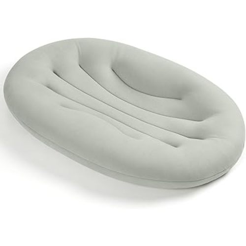 Baby Lounger for Newborn: Portable & Lightweight for New Parents Home Use & Travel - Spine Support for 0-12 Months Infant Tummy Time & Playtime (Sage, Baby Lounger)
