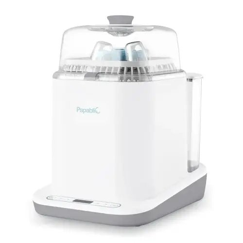 Papablic Baby Bottle Washer Pro, Bottle Washer & Sterilizer & Dryer, 4-in-1 Bottle Washer Sanitizer for Bottles, Pump Parts, & Baby Essentials - Quick & Clean with 60 Detergent Tablets, Grey