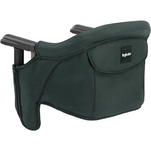 Inglesina Fast Table Chair, Dark Green - High Chair for Babies & Toddlers 6-36 Months - Fits Tables 0.8'' to 3.5'' Thick - Collapsible, Portable Design - Includes Travel Bag - BPA Free