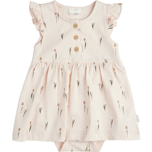 Baby Tulip Skirted Bodysuit, 9M, Light Pink
