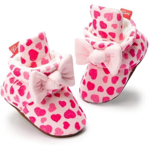 Meckior Newborn Infant Baby Girls Boys Warm Fleece Winter Booties First Walkers Slippers Shoes