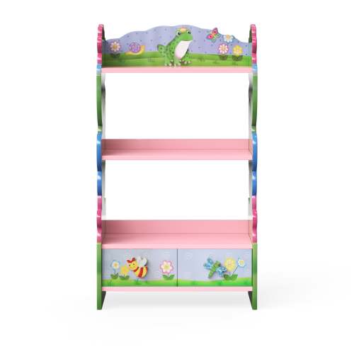 Fantasy Fields Magic Garden Kids 3-Tier Bookshelf & Drawer, Multi – US - Teamson Kids