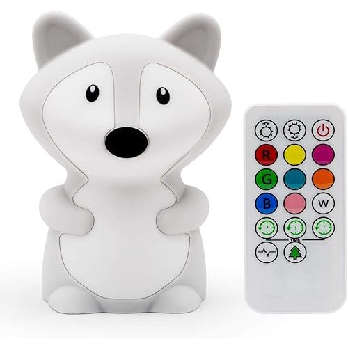 Night Light for Kids, Bedside lamp, Bedroom Light, LEDs Lights, lamp Kids, Baby Nursery lamp, Break Resistant, Eye Caring, Adjustable Brightness & Color, Touch Control - Medium Fox