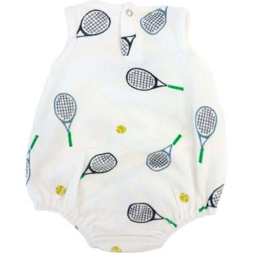 Tennis Print Terry Bubble, Snow - Oh Baby! | Maisonette