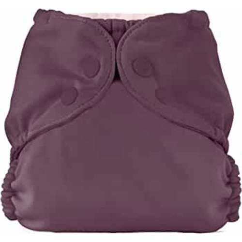 Esembly Cloth Diaper Outer, Swim Diaper, Waterproof Cloth Diaper Cover, Leak-Proof and Breathable Layer Over Prefolds, Flats or Fitteds, Reusable Diaper with Snap Closure - Size 1 (7-17lbs), Plum