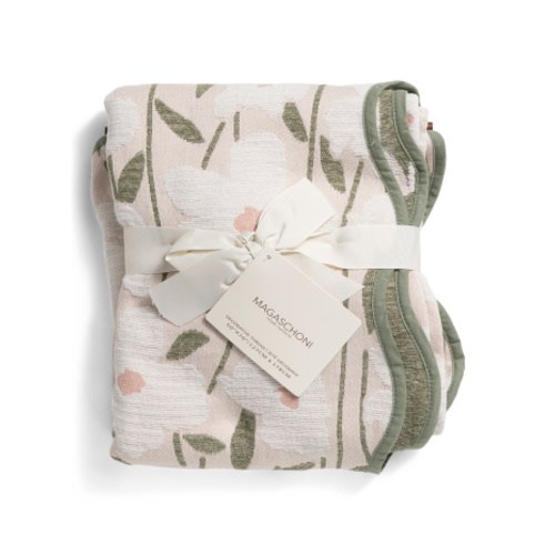 Chenille Jacquard Floral Throw With Scalloped Trim | Home | T.J.Maxx