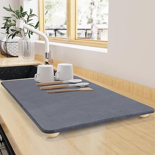 Large Stone Dish Drying Mat for Bottles